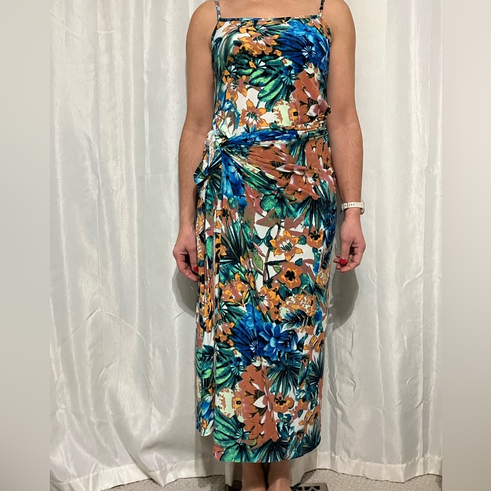 M Cantarelly Floral Wrap Dress Size S